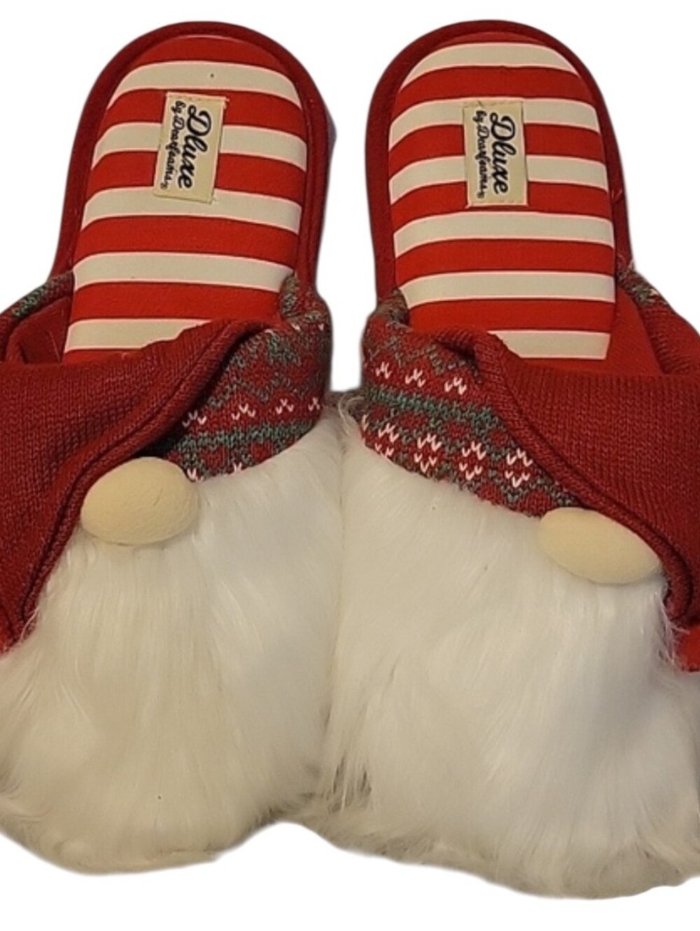 Dluxe by Dearfoams Holiday Gnome Slippers UNISEX Womens 13~14 Mens 11~12